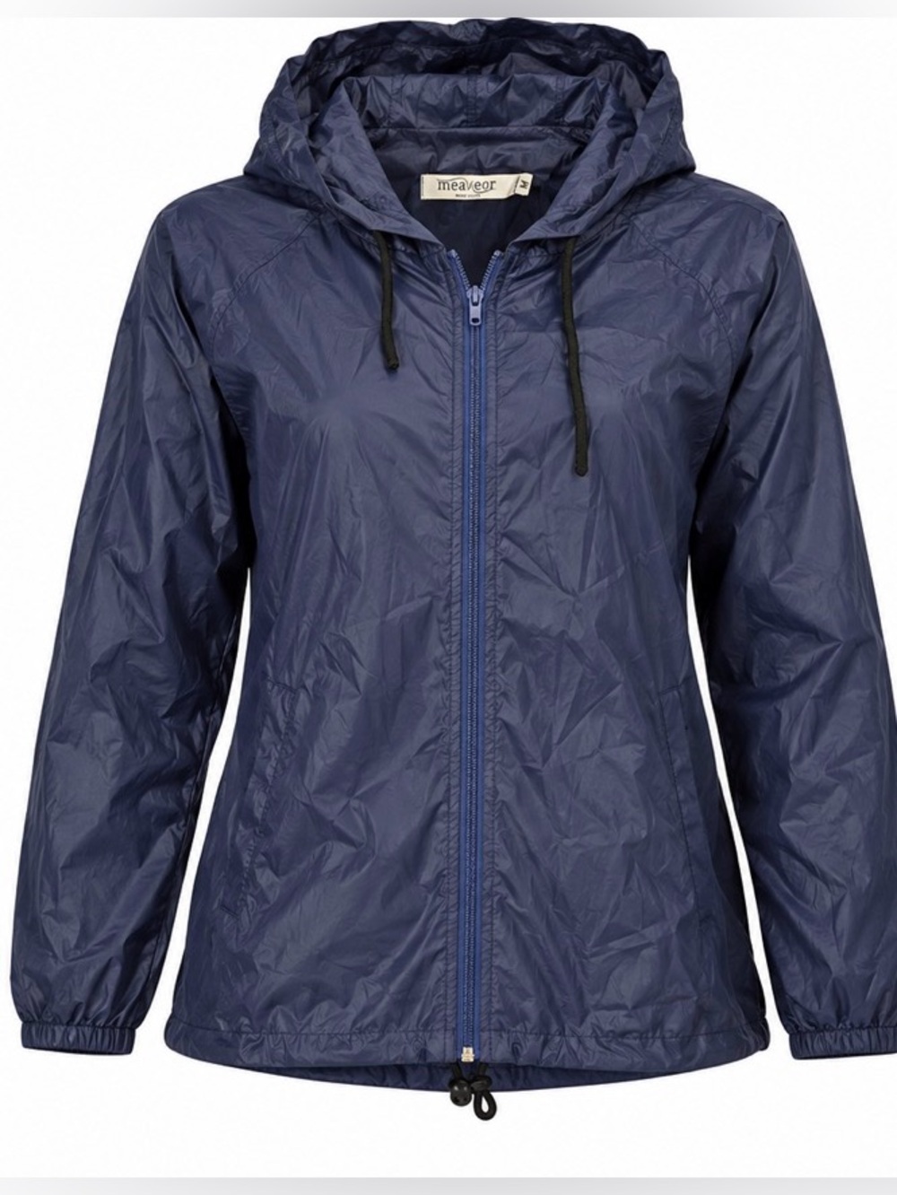 Maveor Navy Blue Lightweight Hooded Windbreaker Jacket Medium